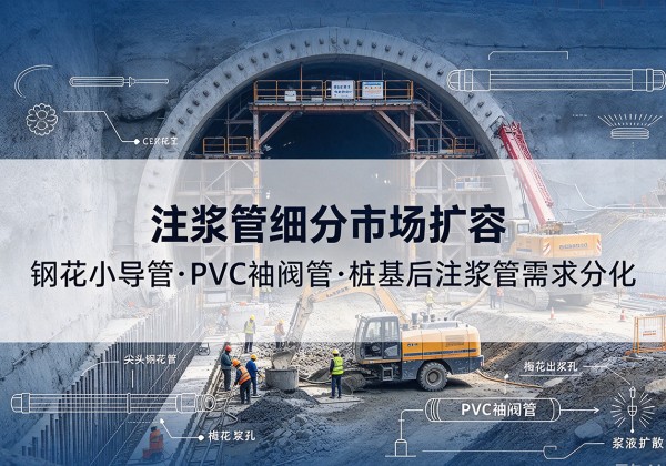 安吉注浆管细分市场扩容，隧道钢花小导管、PVC 袖阀管、桩基后注浆管需求分化